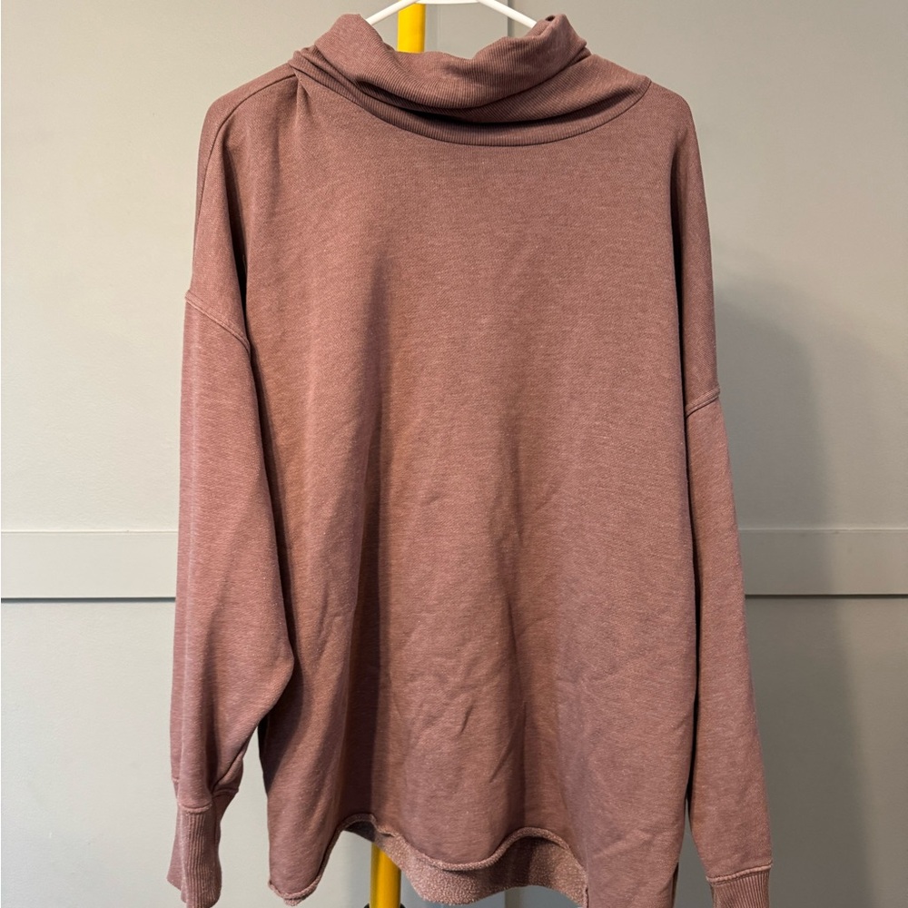 Cozy Mauve Pullover cowl neck sweatshirt